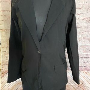 Long Black Blazer - Medium